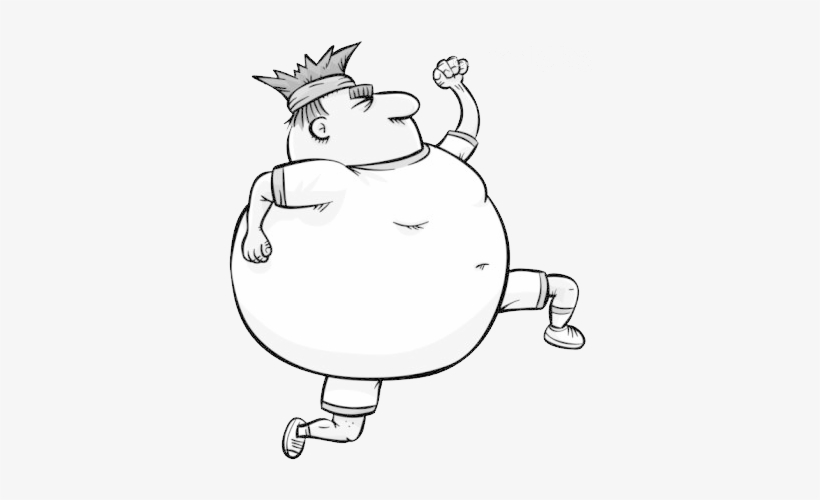 A Guy Calls A Company And Orders Their 5-day, 10 Lb - Fat Guy Running, transparent png download