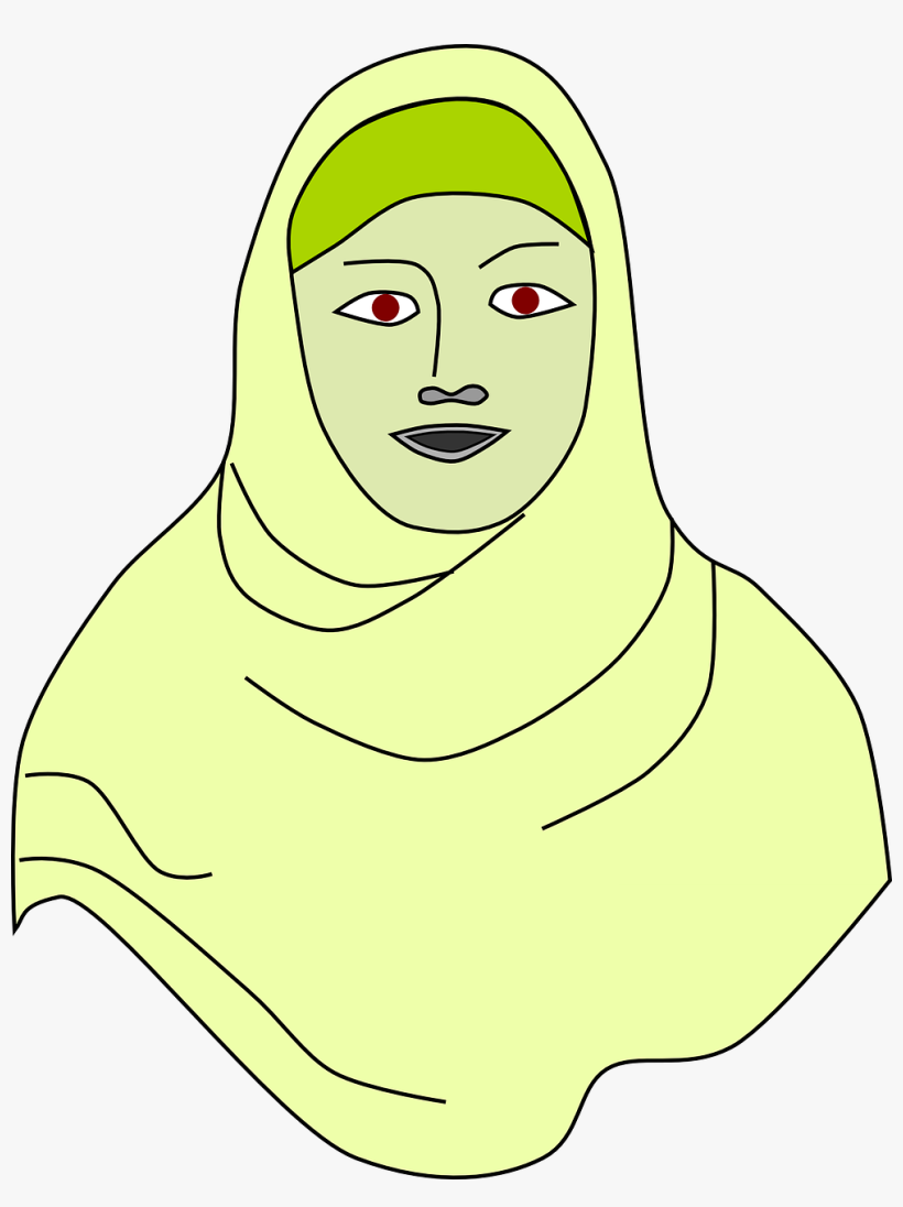 How To Set Use Islamic Hijab Vail Headscarf Clipart, transparent png download