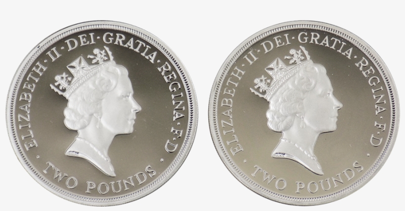 Pre-owned 1989 Uk Bill Of Rights £2 Silver Proof Piedfort - Rare 2 Pound Coins, transparent png download