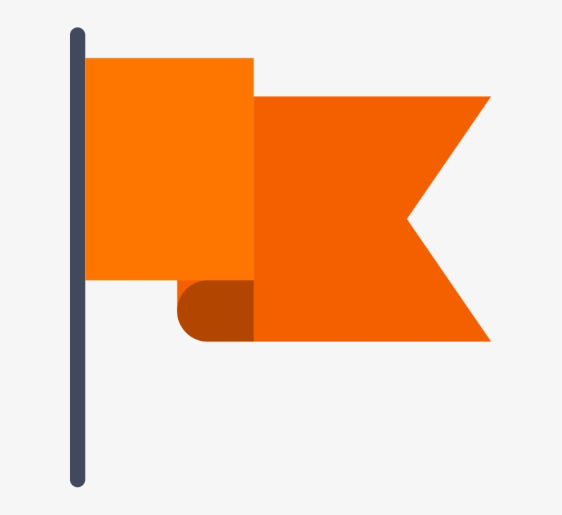 Orange-flag - Graphic Design, transparent png download