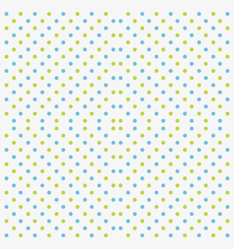 Fun Flowers Blue Green Polka Dots Giftwrap - Polka Dot, transparent png download