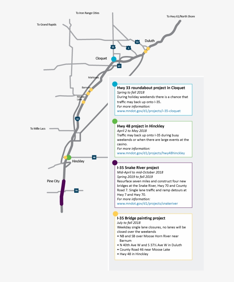 I-35 Ramps In Pine City Set To Close On Friday - Interstate 35, transparent png download
