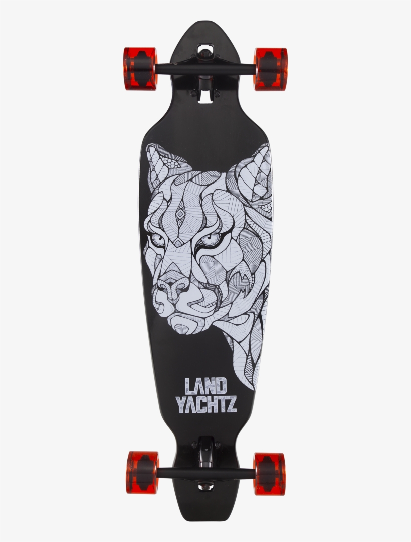 Landyachtz 2018 Battle Axe 35" Cougar Prebuilt Complete - Landyachtz Battle Axe Cougar, transparent png download