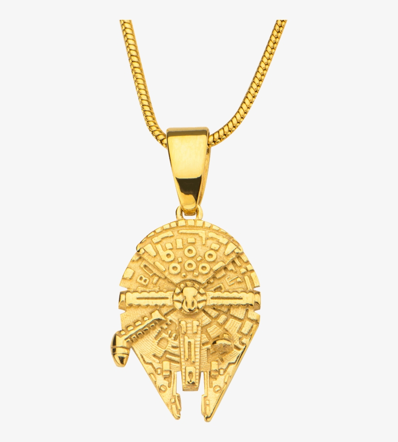Millennium Falcon Gold Pendant, transparent png download