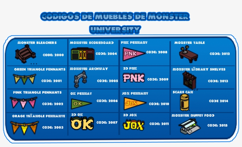 Codigos De Muebles De Moster University - Codigo De Muebles Supercpps, transparent png download