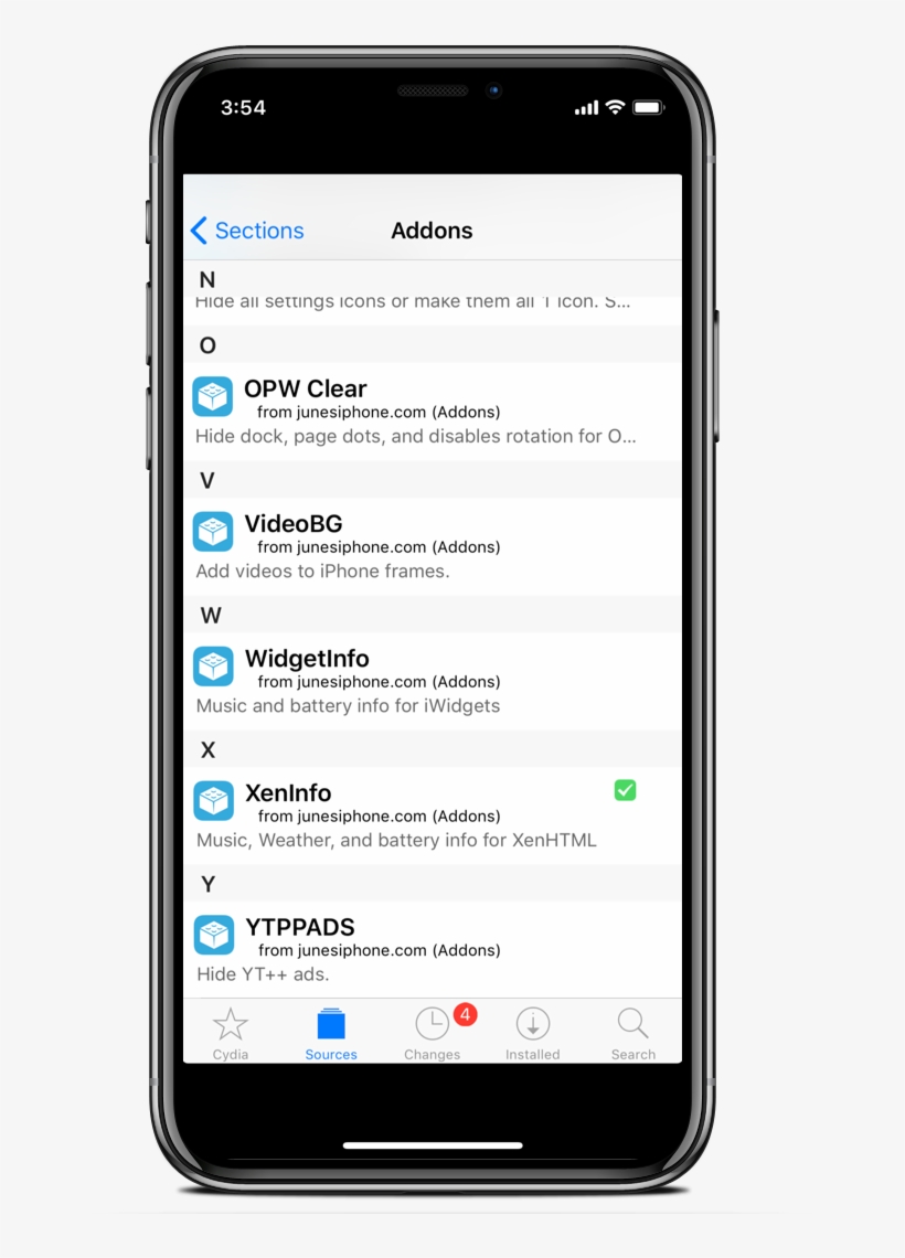 Find This By Going To Cydia, Clicking Sources, My Repo, - Pantalla Iphone X, transparent png download