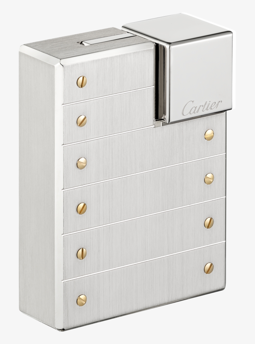 Santos De Cartier Lighterbrushed Palladium Finish Metal - Santos De Cartier, transparent png download