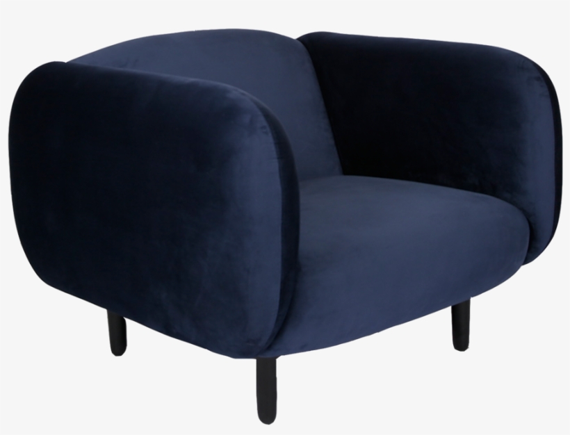Mora Velvet Armchair - Fauteuil Moïra Bleu Nuit Studio, transparent png download