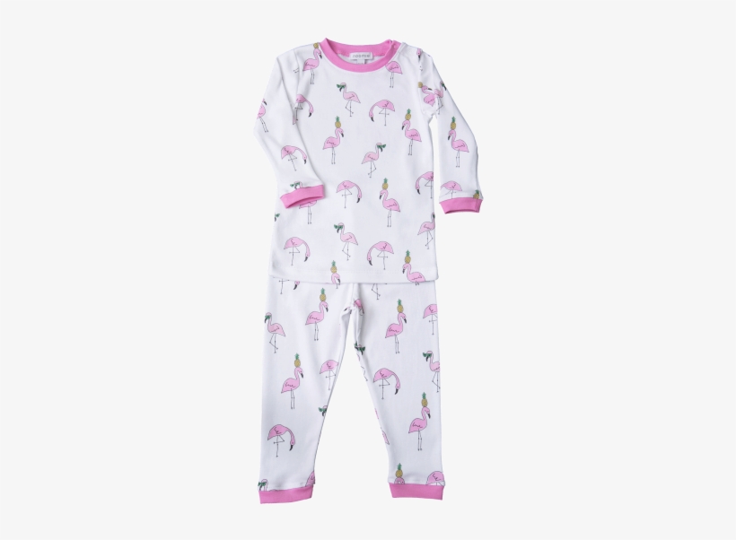Pink Flamingos Two Piece Pj - Nightwear, transparent png download