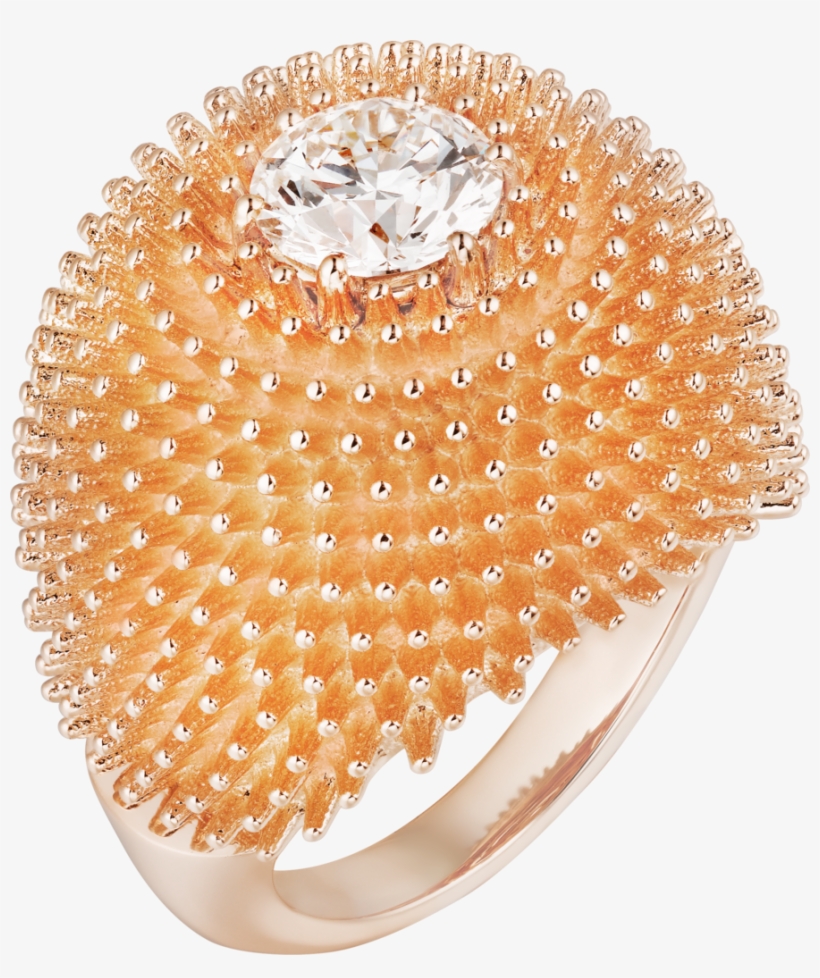 Cactus De Cartier Ringpink Gold, Diamond - Cactus Cartier, transparent png download