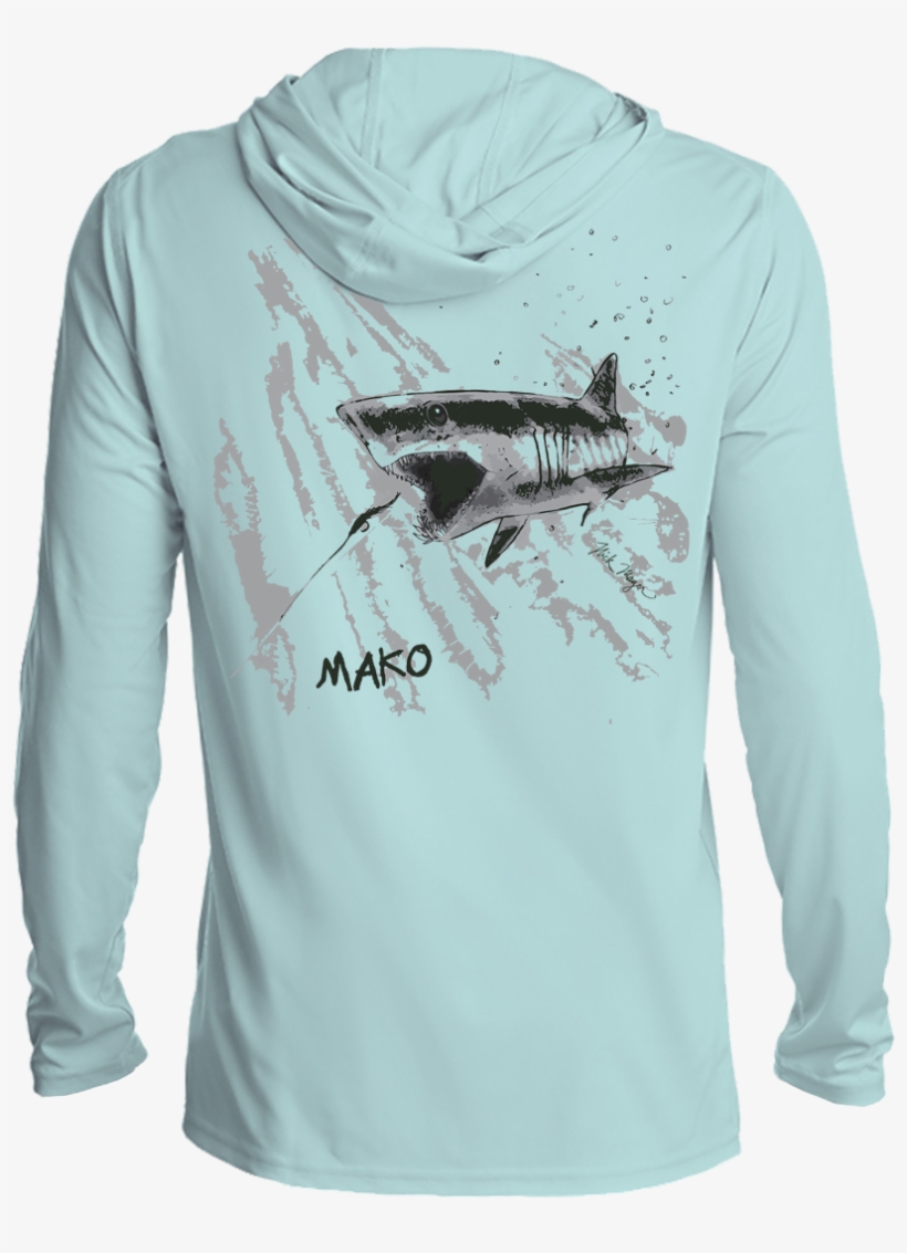 Mako Technical Spf Hoodie, Shortfin Mako Shark - Sweatshirt, transparent png download