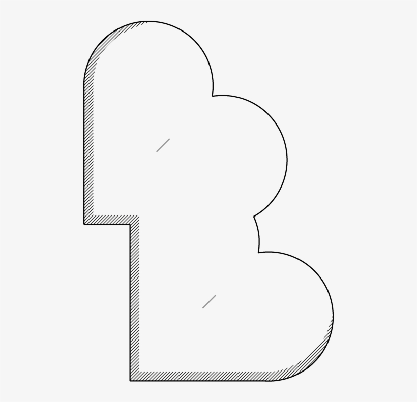 Double-heart V=1505213267 - Line Art, transparent png download