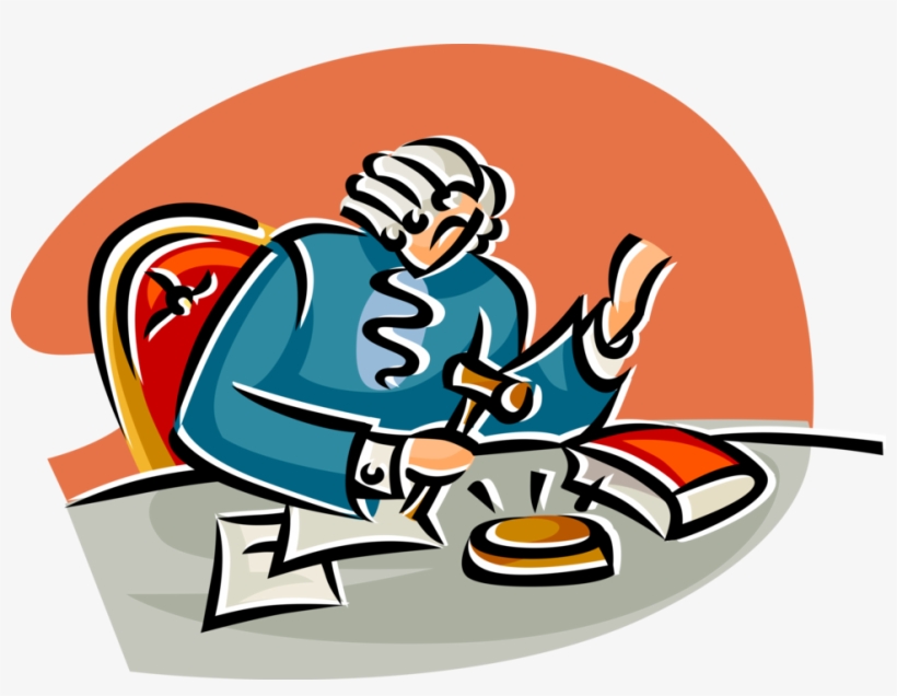 Judicial Judge Pounds Gavel For Order Image - Judge, transparent png download