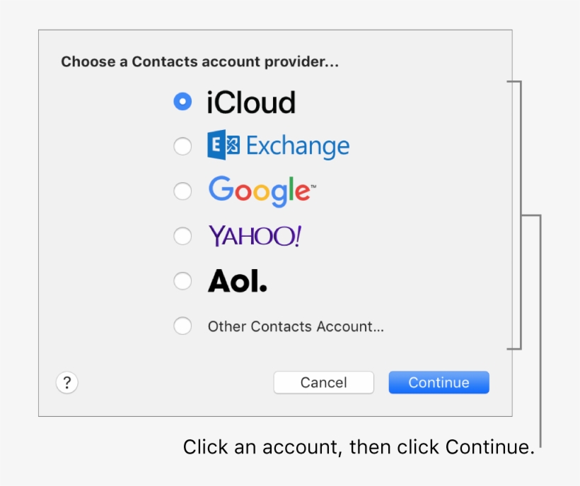 The Window For Adding Internet Accounts To The Contacts - Mail Mac Office 365, transparent png download