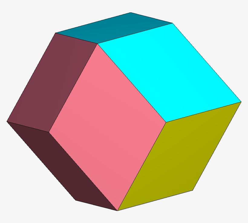 Rhombic Dodecahedron 4color - 13 Rhombic Dodecahedrons, transparent png download