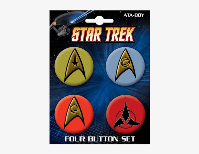 Star Trek Classic Insignia Button Set - Star Trek, transparent png download