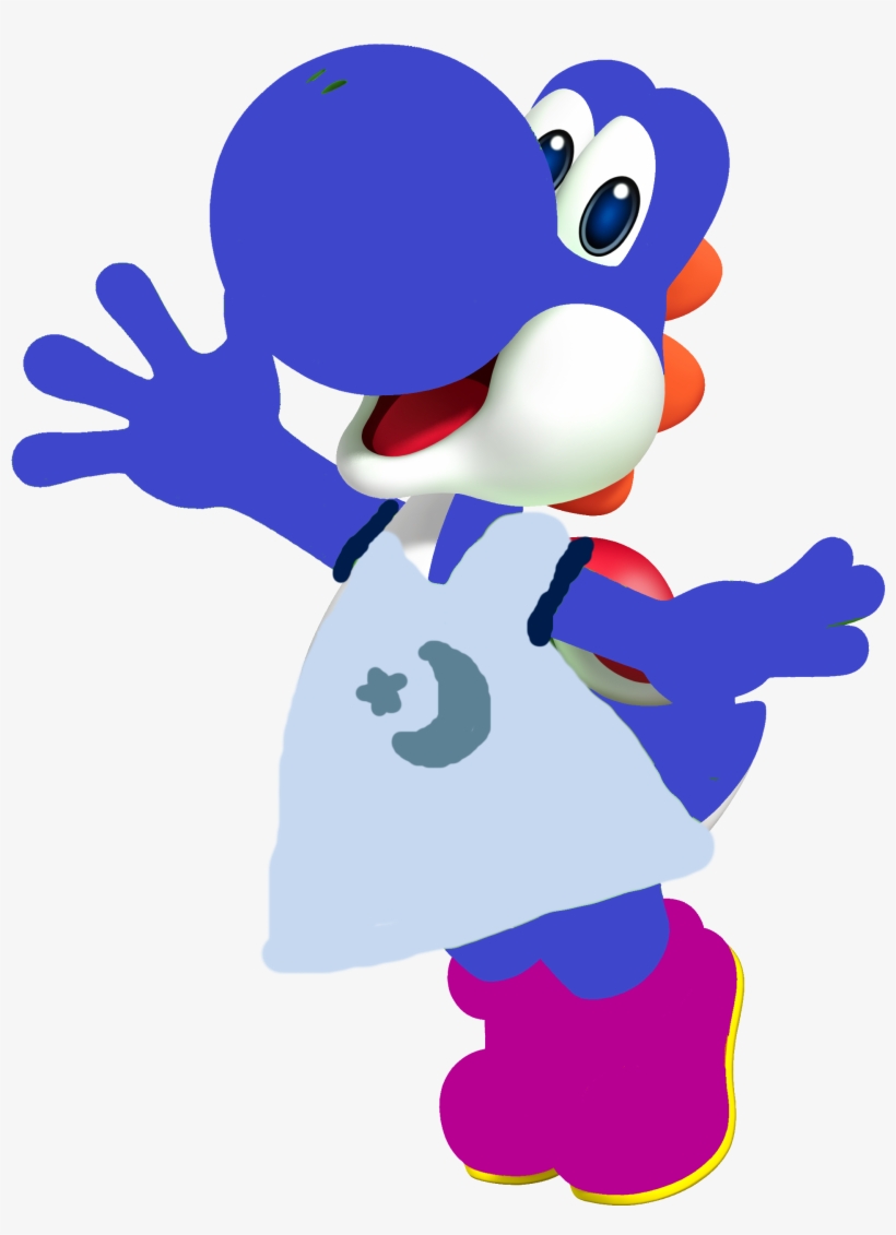 Blue Yoshi Pjs - Orange Yoshi With Visor, transparent png download