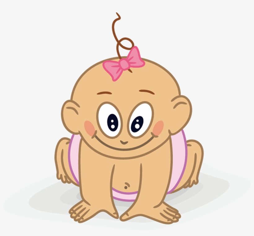 Svg Library Stock Bow Clip Character - Best Gift - Baby Cartoon Crawling Hoodie/t-shirt/mug, transparent png download