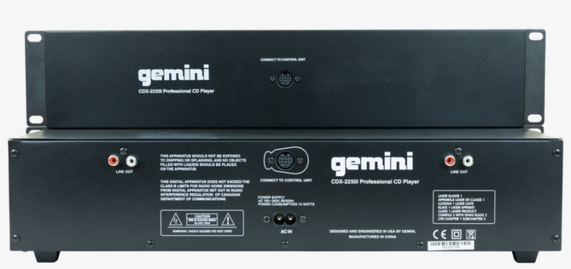Cd/usb Media Player - Gemini Cdx-2250i Dual Cd Player, transparent png download
