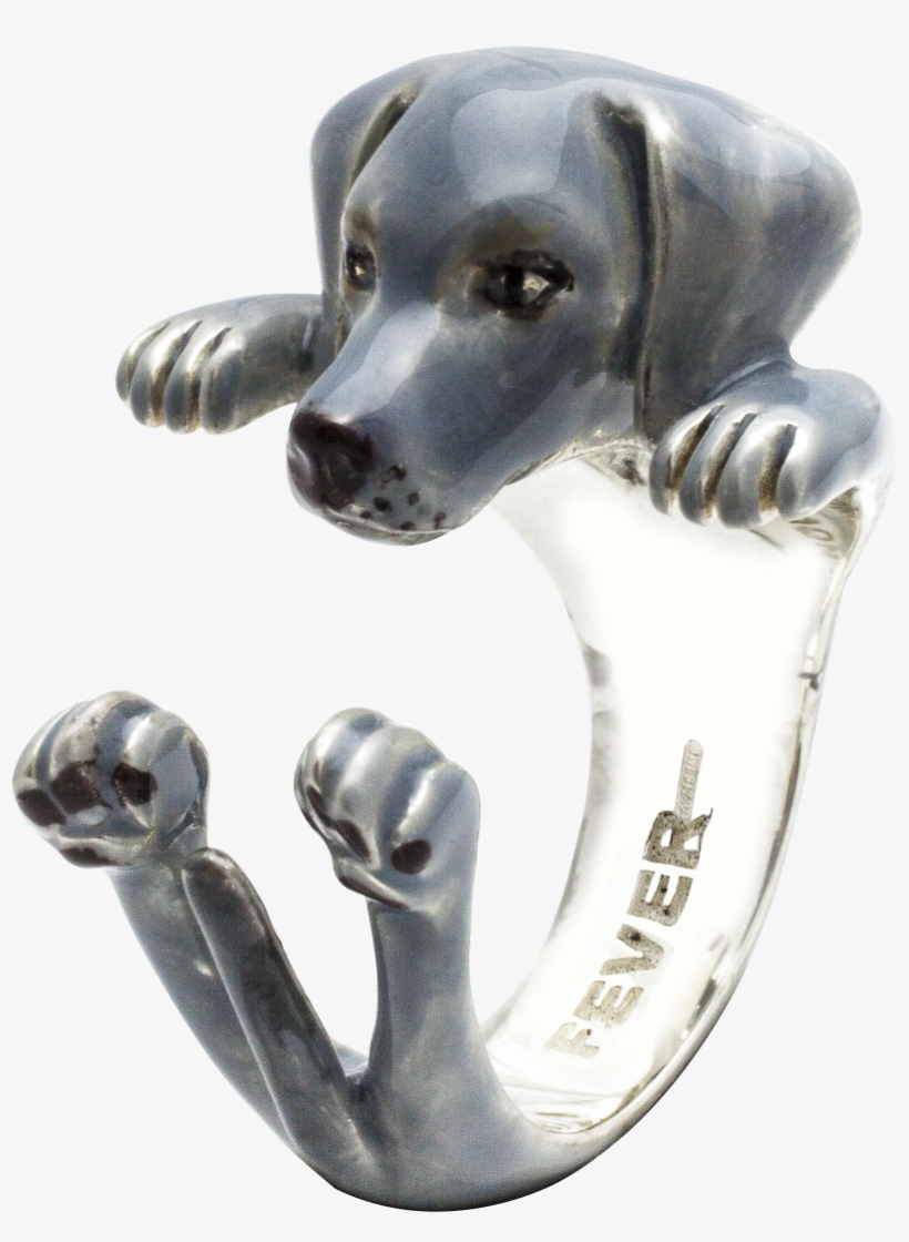 Weimaraner - Dog Fever Enamel Weimaraner Silver Hug Ring, transparent png download