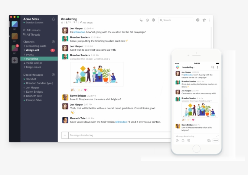 Slack Workspaces Are Available On Your Laptop And Phone - Slack Interface, transparent png download