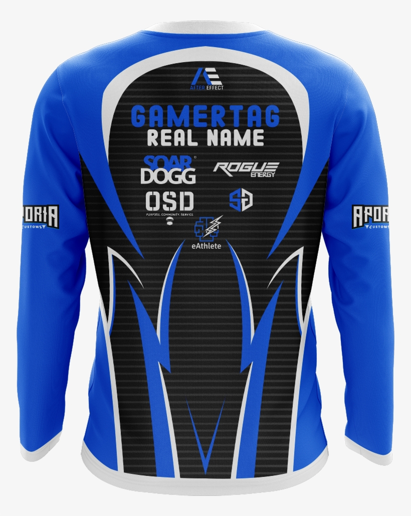 Aftereffect Ls Jersey Back - Long-sleeved T-shirt, transparent png download