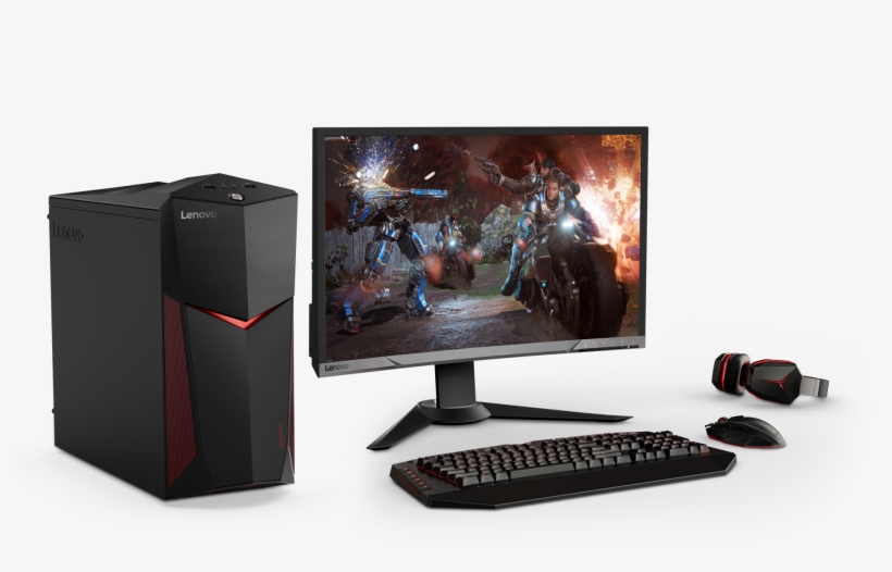 Lenovo Legion Y520 Tower With Monitor & Accessories - Lenovo Legion Y520 Tower Desktop, transparent png download
