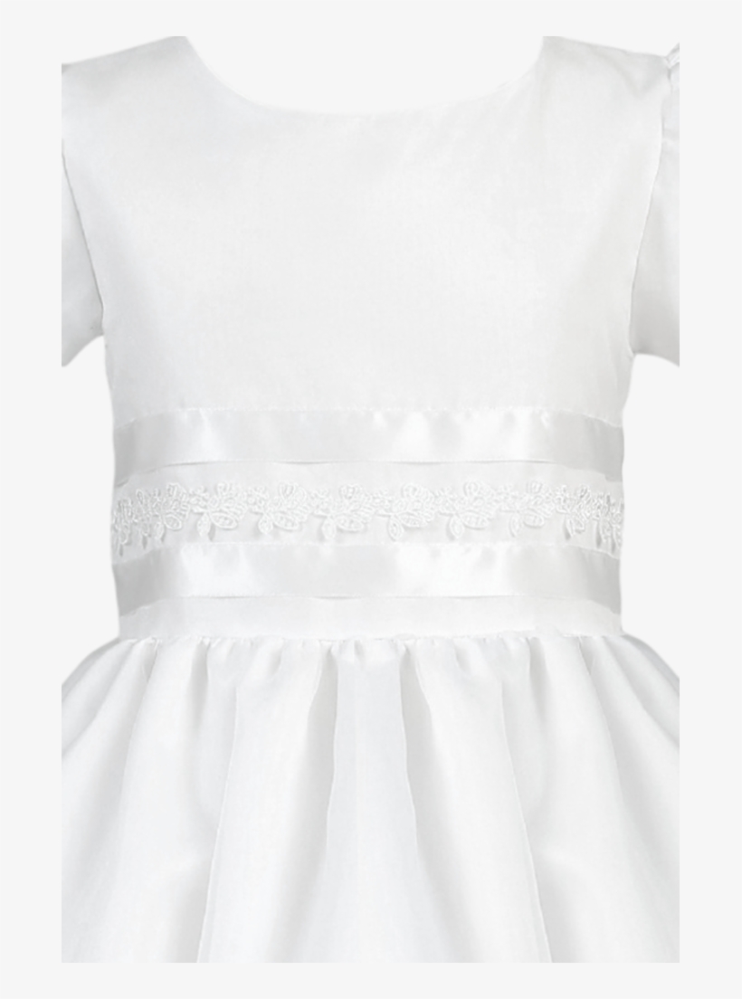 Lace & Satin Ribbon On White Organza First Holy Communion - Organza, transparent png download