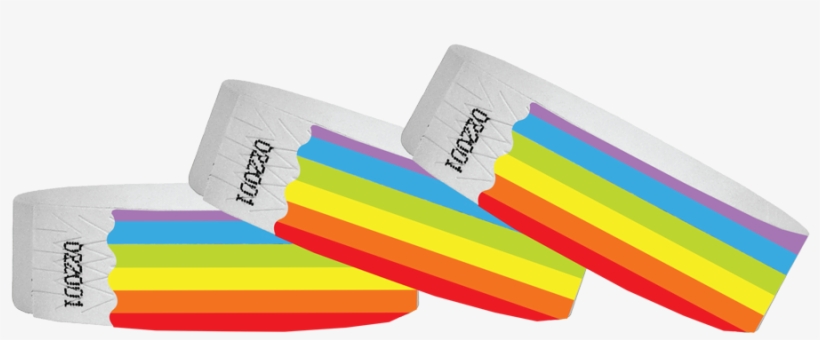 3/4 Tyvek Wristband Design Rainbow - Tyvek, transparent png download