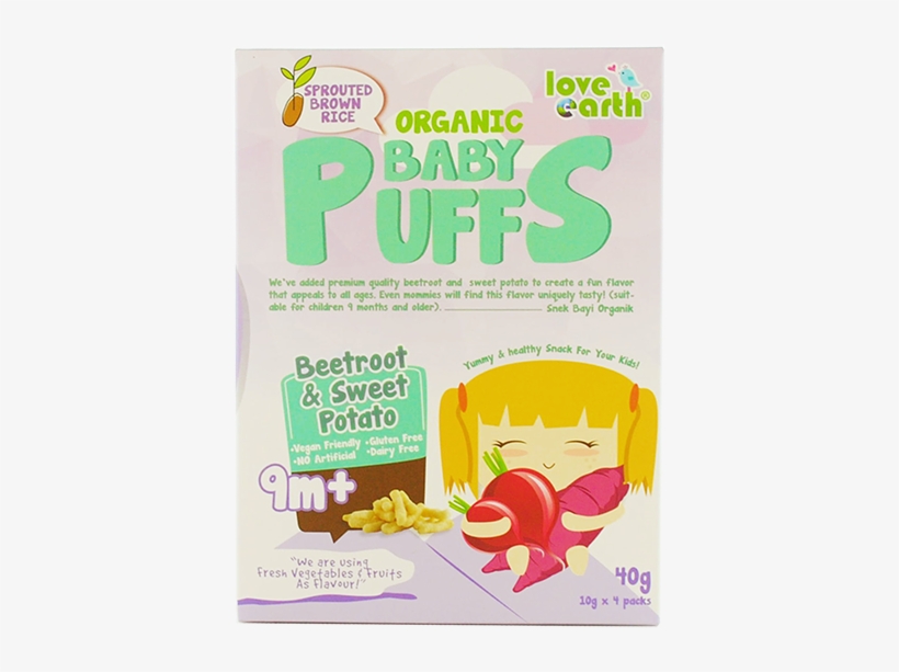 Organic Baby Puffs Beetroot & Sweet Potato - Sweet Potato, transparent png download