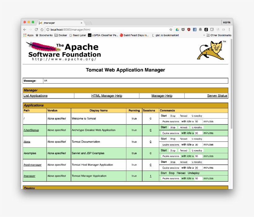 Click On The Manager App Button To See The Deployed - Apache Tomcat, transparent png download