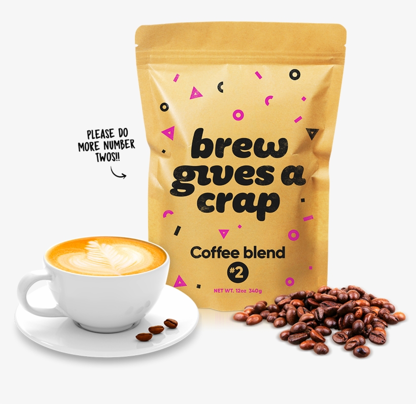 Brew Gives A Crap - White Coffee, transparent png download