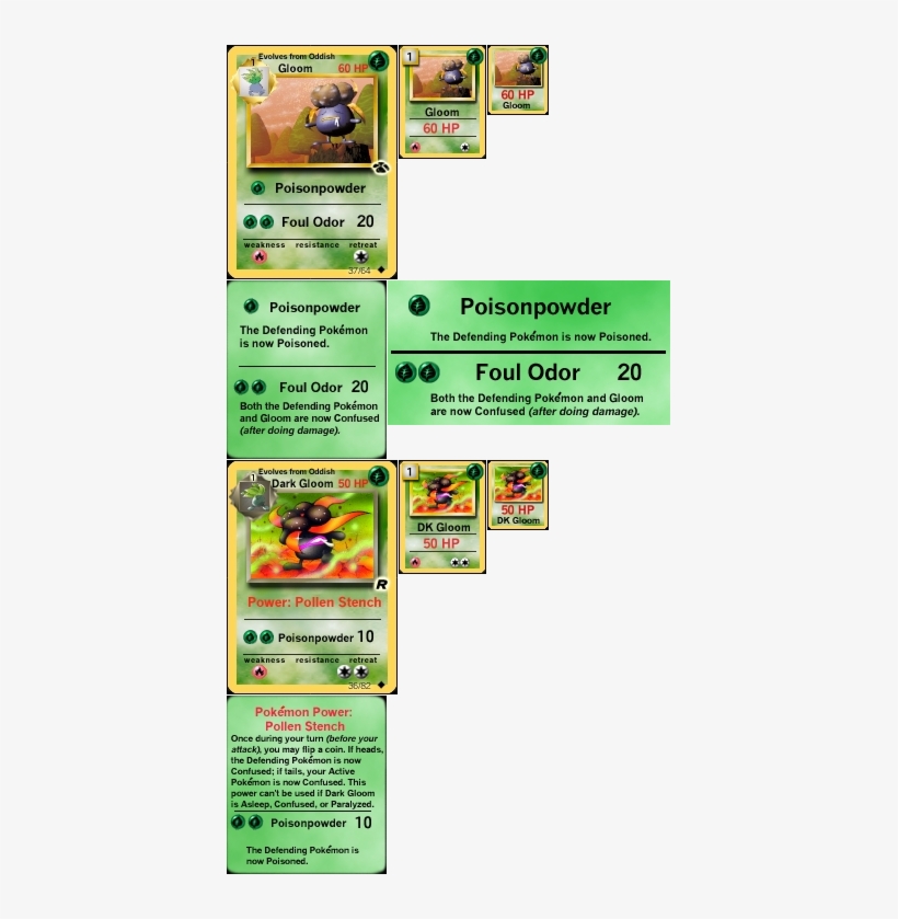 #044 Gloom - Pokemon Card, transparent png download