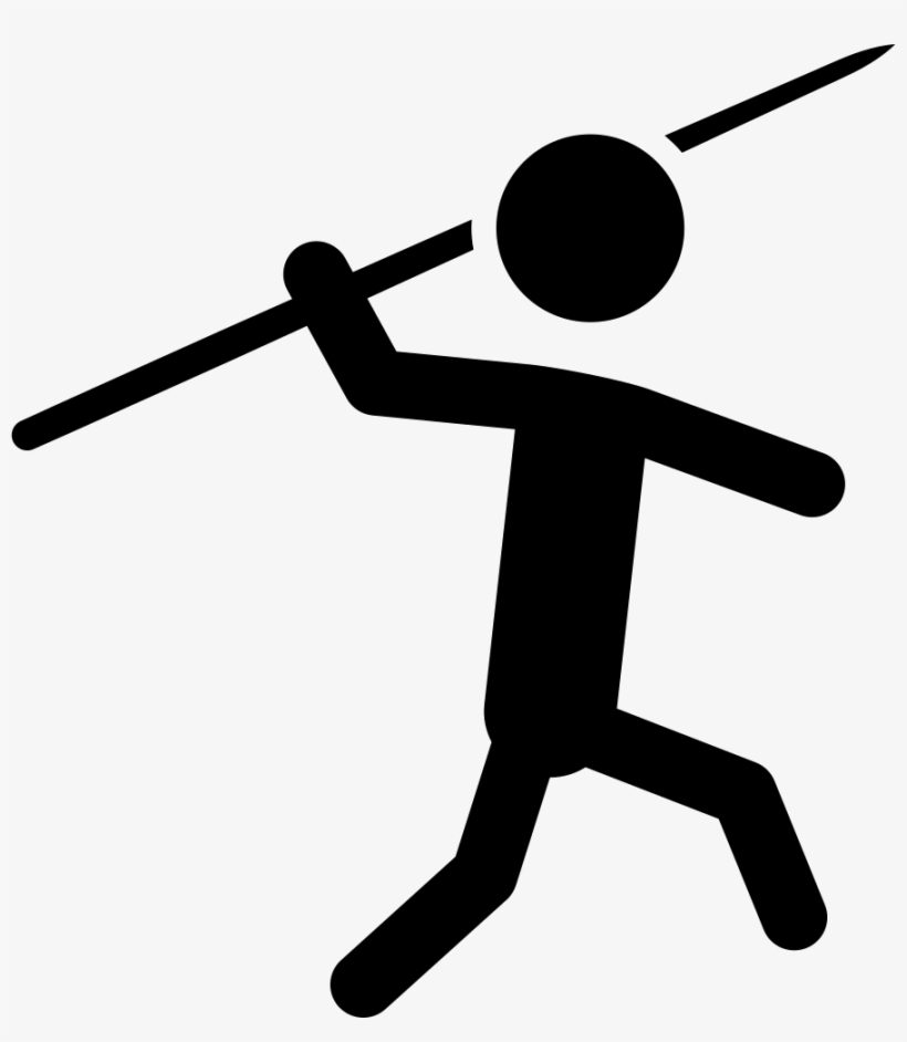 Png File - Lanzamiento De Jabalina Silueta, transparent png download