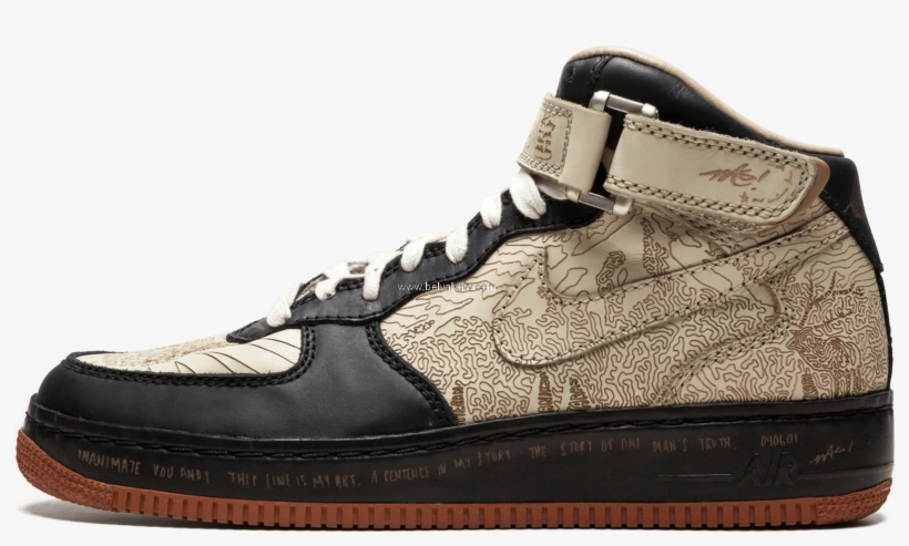 Back Nike Air Force 1 Mid Insideout - Suede, transparent png download
