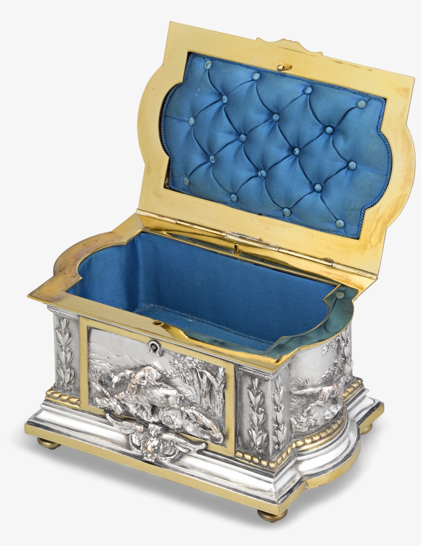 Swiss Silvered Bronze Musical Jewelry Box - Throne, transparent png download