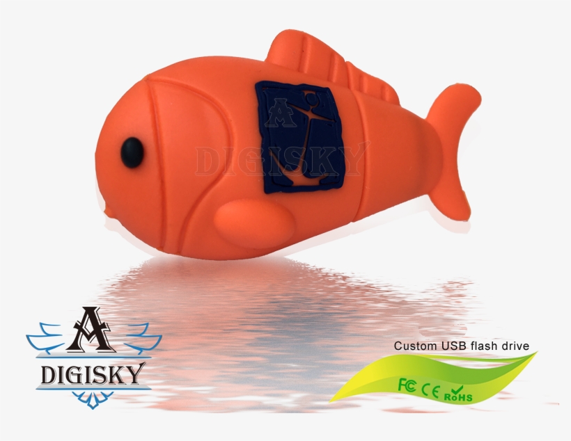 Mini Gold Fish Customize Pvc Usb Drives - Usb Flash Drive, transparent png download