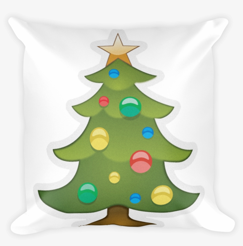Emoji Pillow Christmas Tree Just Emoji Png Transparent - Christmas Tree Emoji Pdf, transparent png download