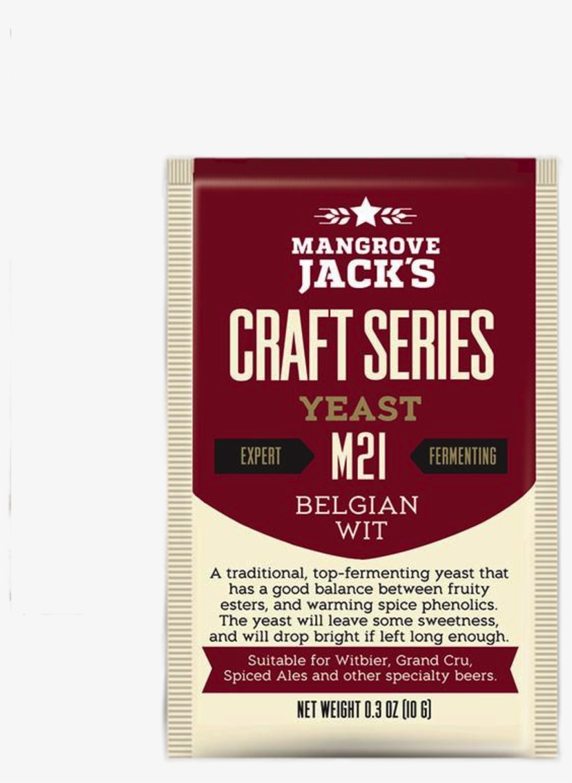 M21 Belgian Wit Yeast 10g - Mangrove Jack M21 Belgian Wit Ale Dry Yeast, transparent png download
