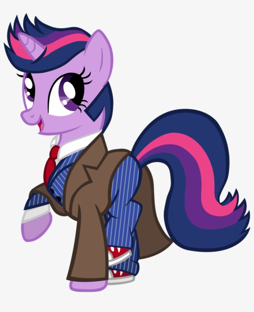 High1-ctwilightjoke - Twilight Sparkle As The 10th Doctor Totes, transparent png download
