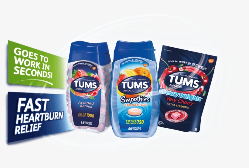 Tums Refresh Product - Tums Smoothies Antacid, Extra Strength, 750 Mg, Chewable, transparent png download