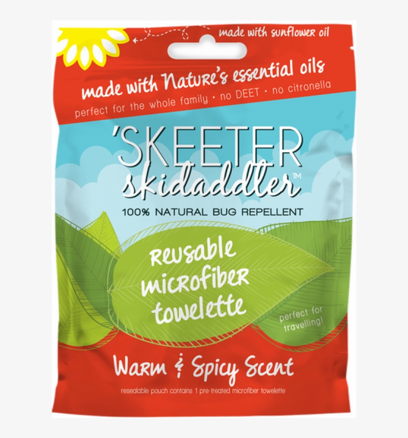 Skeeter Skidaddler 100% Natural Bug Repellent Microfiber - Skeeter Skidaddler 100 Natural Bug Repellent Warm Spicy, transparent png download