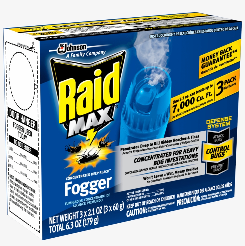 Raid Max® Concentrated Deep Reach™ Fogger, transparent png download