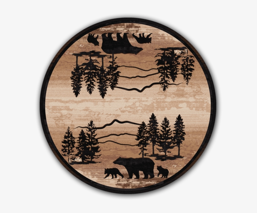Mountain Shadow Bear Round, transparent png download