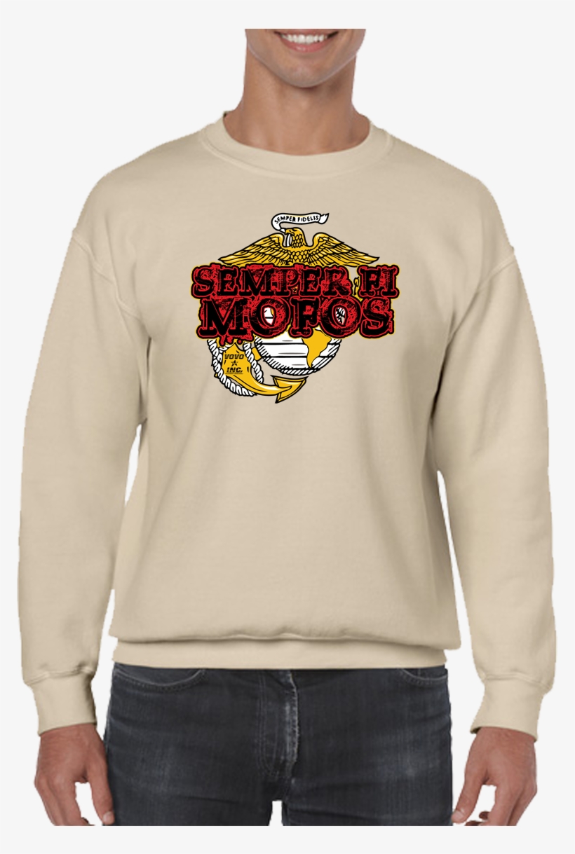 Semperfi Mofos Marine Brotherhood Crew Neck Sweatshirt, transparent png download