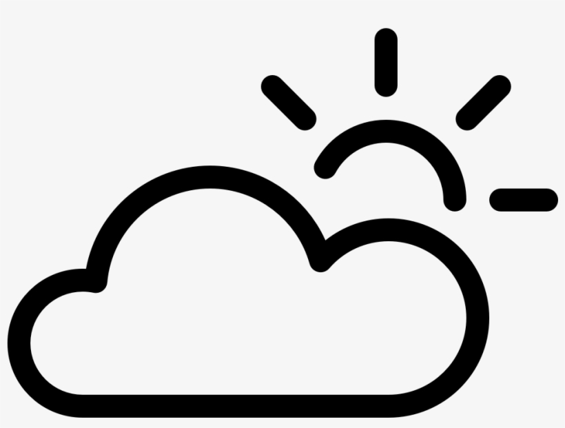 Weather Sun Cloud - Coucher De Soleil Symbole, transparent png download