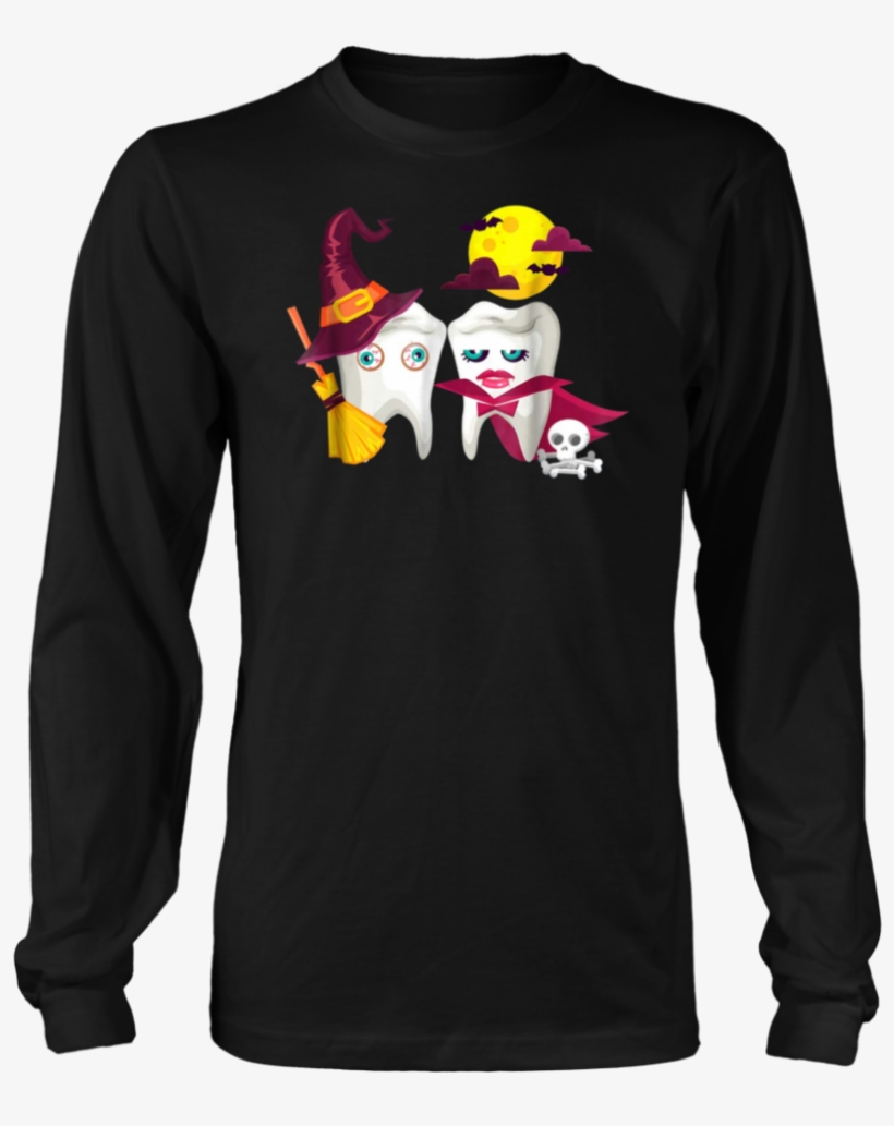 Scary Witch Vampire Teeth Halloween T-shirt Dentist - Harley-davidson Men's Guns N' Roses Cover Motorcycle, transparent png download