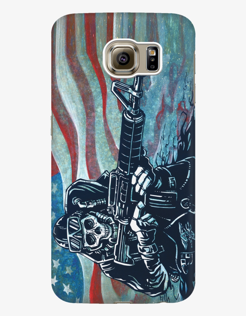 Day Of The Dead Artist David Lozeau, Us Navy Seal Phone - Stretched Canvas Print: Lozeau's Us Navy Seal, 11x13in., transparent png download