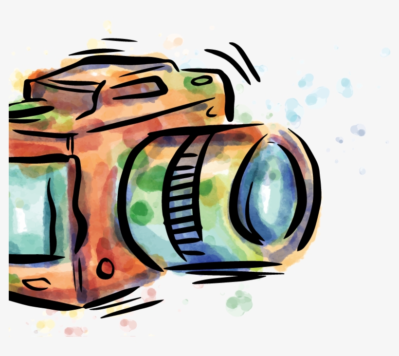 Camera Drawing Photography - Graffiti De Una Camara, transparent png download