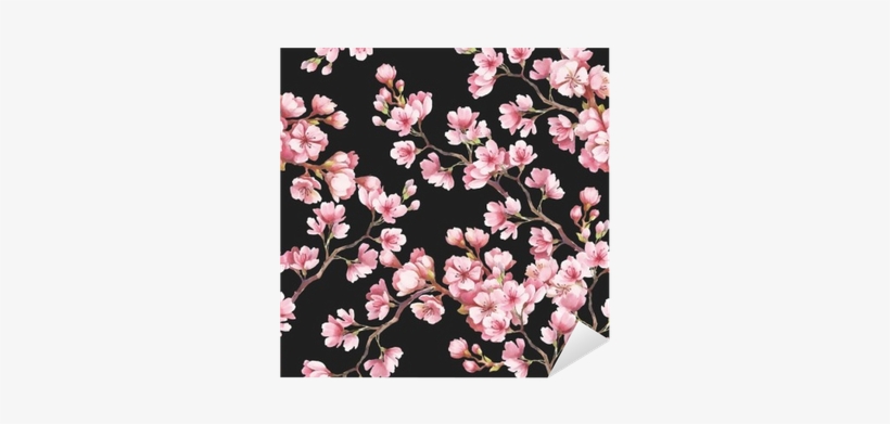 Seamless Pattern With Cherry Blossoms - Ladies Carry Bags, transparent png download